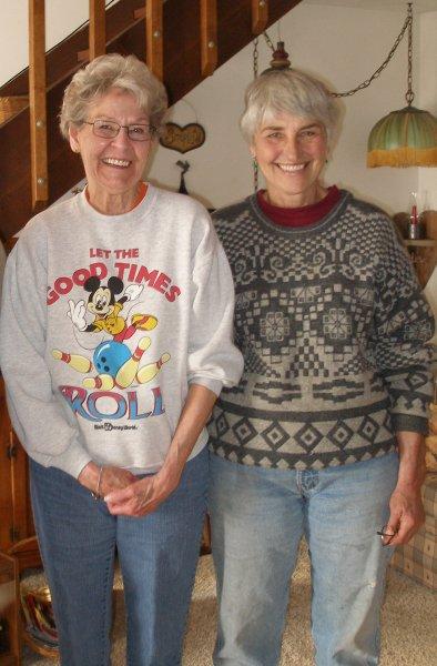 Here are cousings Donna and Pat in Jan 2011, Donna at 75 and Pat at 70. Still beauty queens.