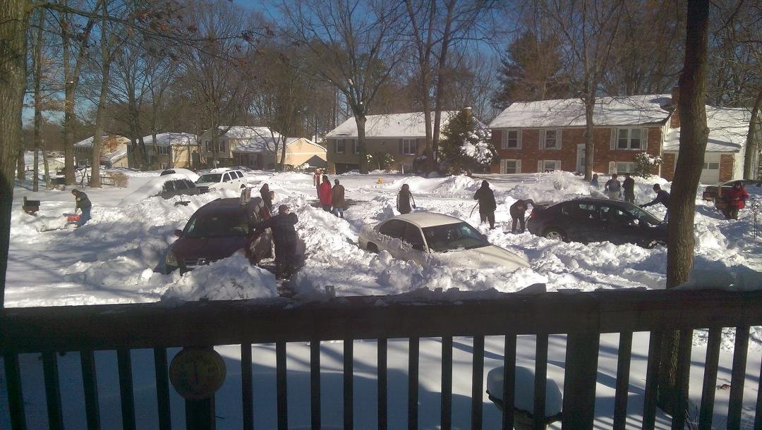 Neighborhood shoveling