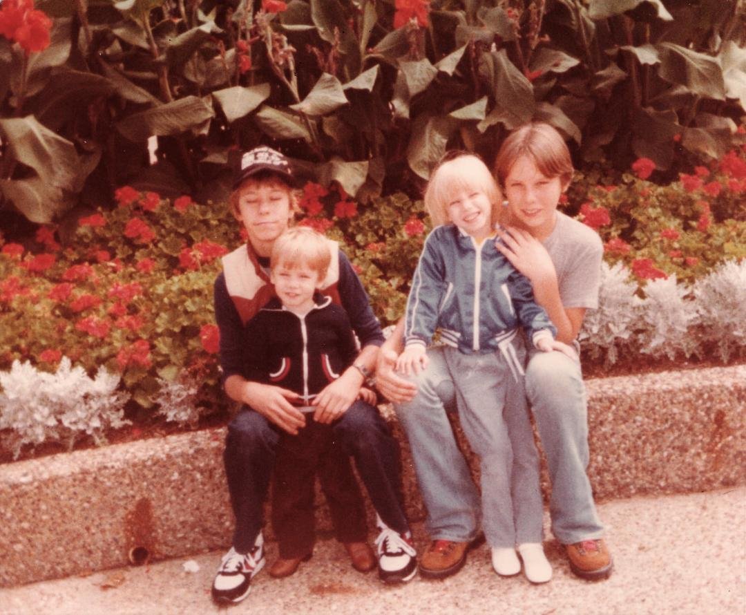 D.A., Nick Shelly and Tim at the StL Zoo Aug 1982