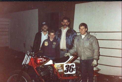 My brother Dennis on my right Won on my bike this night.