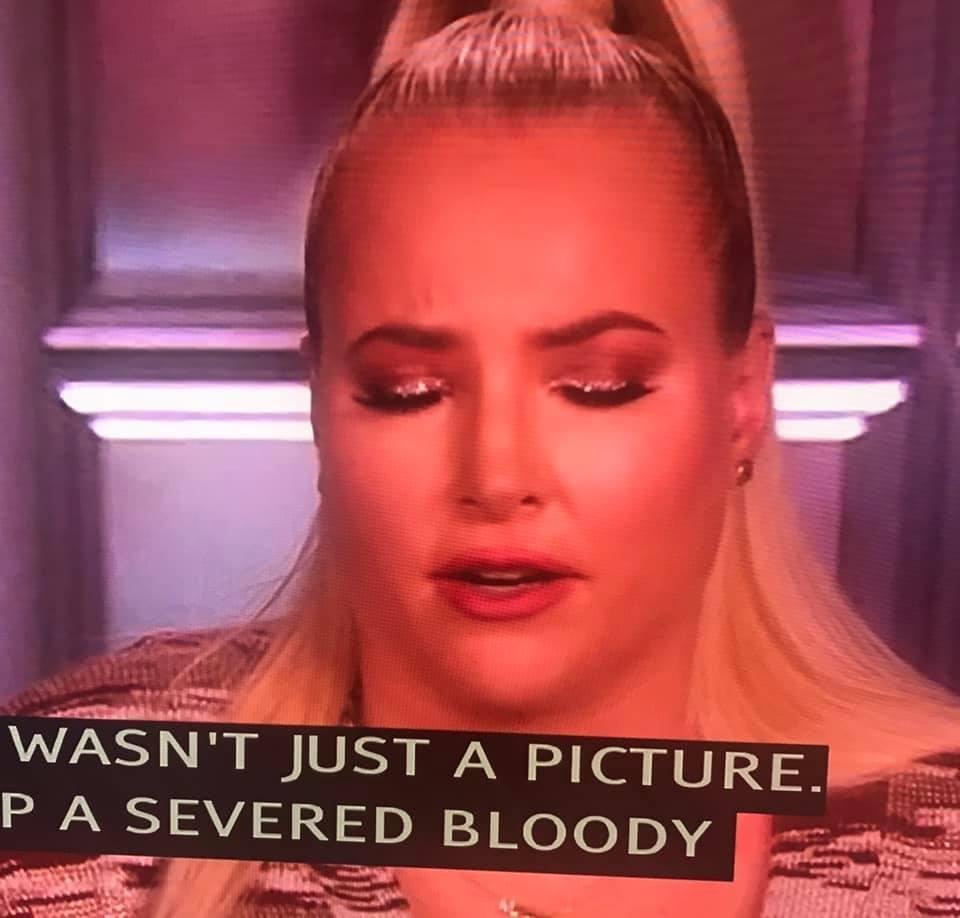 Meghan McCain on The View this morning. Did she run out of eye shadow or does she think it’s Halloween?