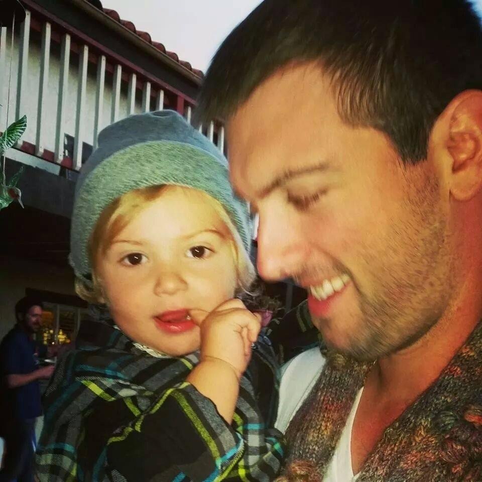 Mini hipster Jack and his daddy Blake.