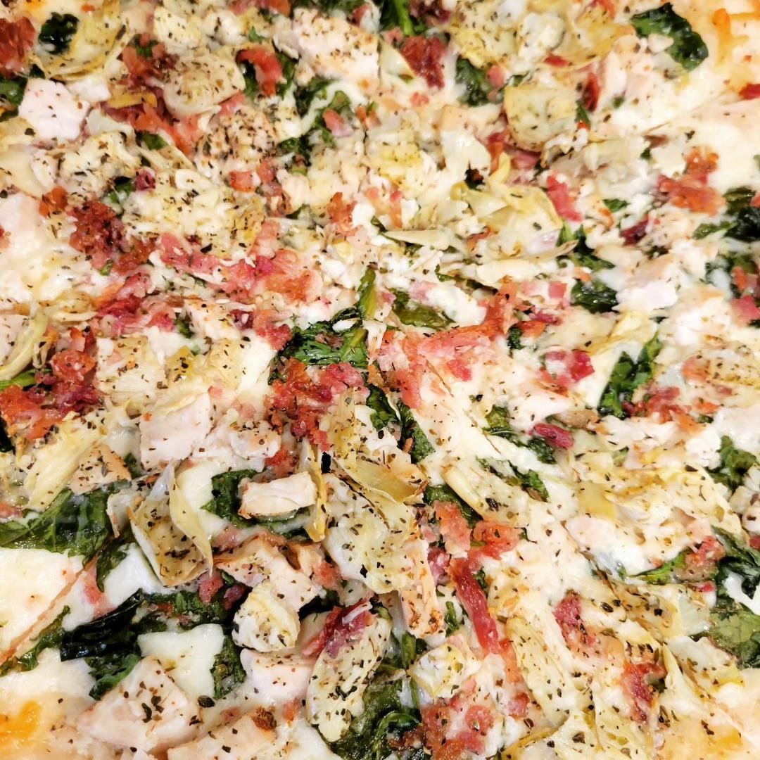 Papa Murphy for the win of the day Chicken Bacon Artichoke...$12 Tuesday great deal.
