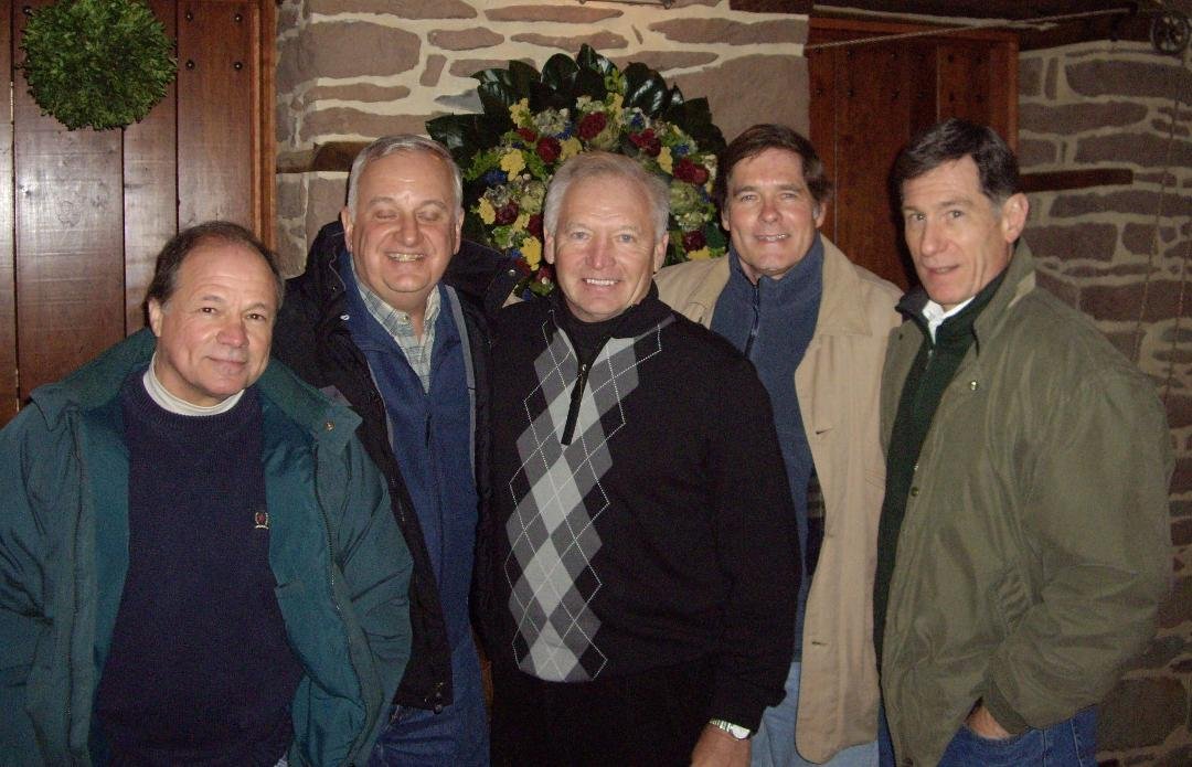 "Old" Bloomsburg SIO brothers Lou Angelo, Greg Falatek, John Choyka, Bobby Miller and Mark Constable reunited at Jamison's Publick House near Pennsburg, PA