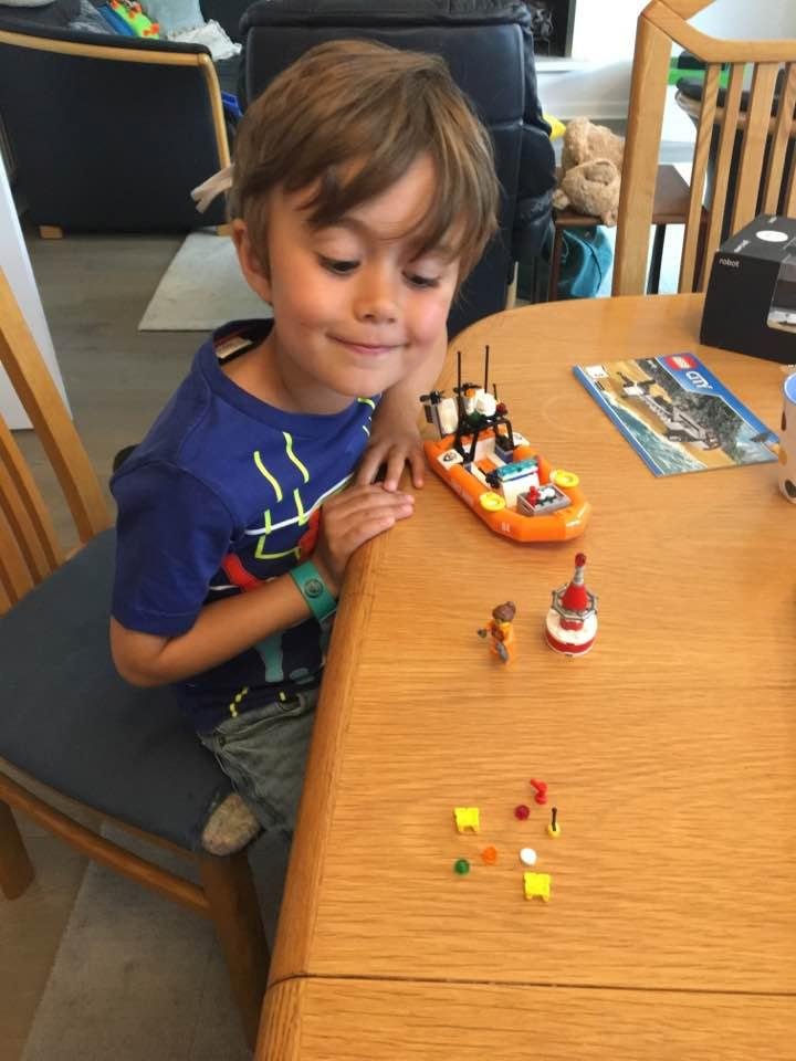 Lifeboat, buoy, and diver all finished and ready to go.