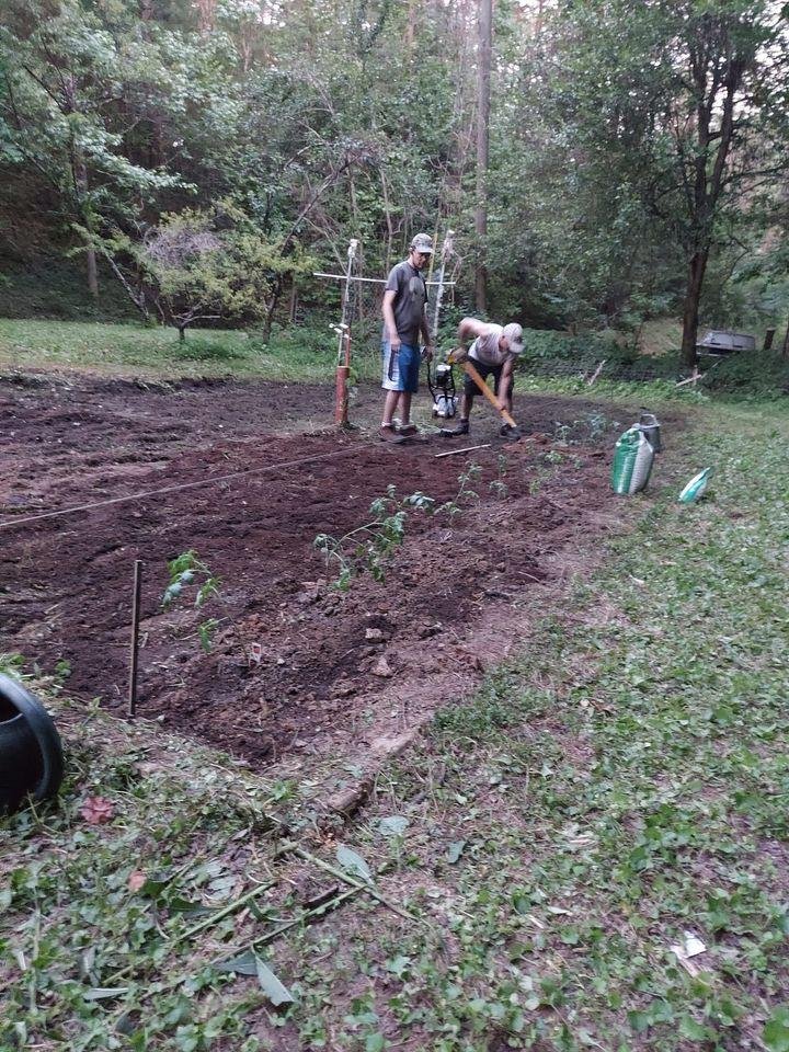 Garden is started! Thank you to our son TJ Collins  and grandson Mike!