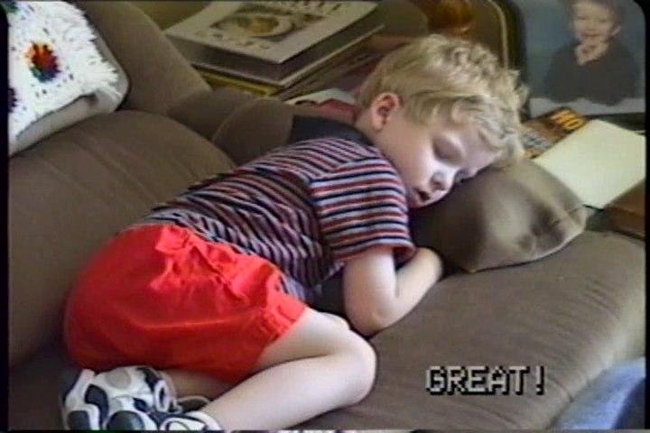 Our grandson when he was wee little!  Sound asleep!