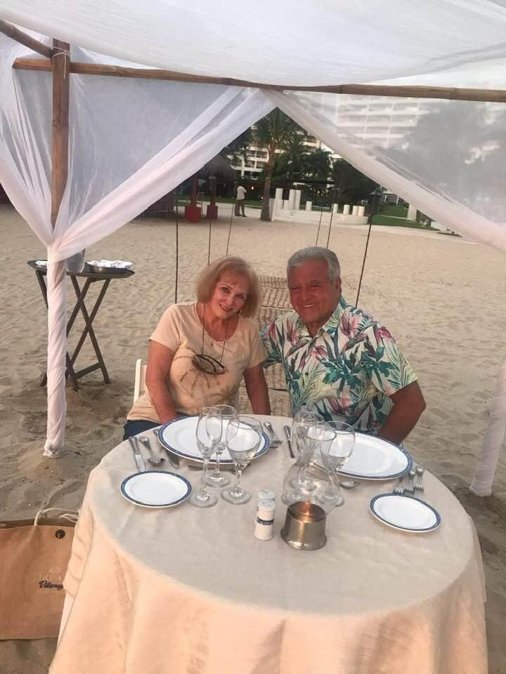 Great time in Puerto Vallarta- having our romantic dinner night!