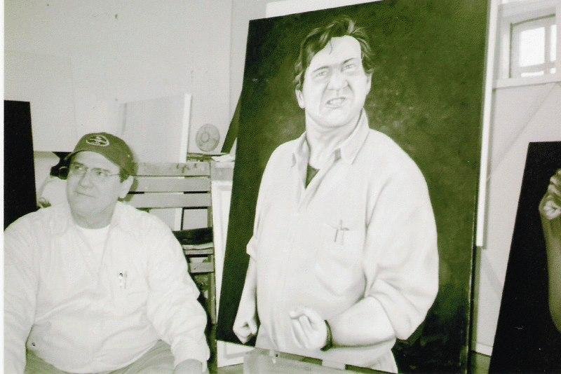 Fierce painting by A. Blair a few years ago in the Kenyon art studio :)