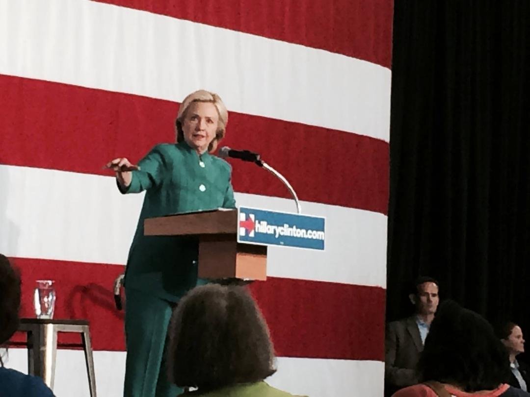 Hillary in Des Moines on Flag Day!  Go get 'em Hillary!