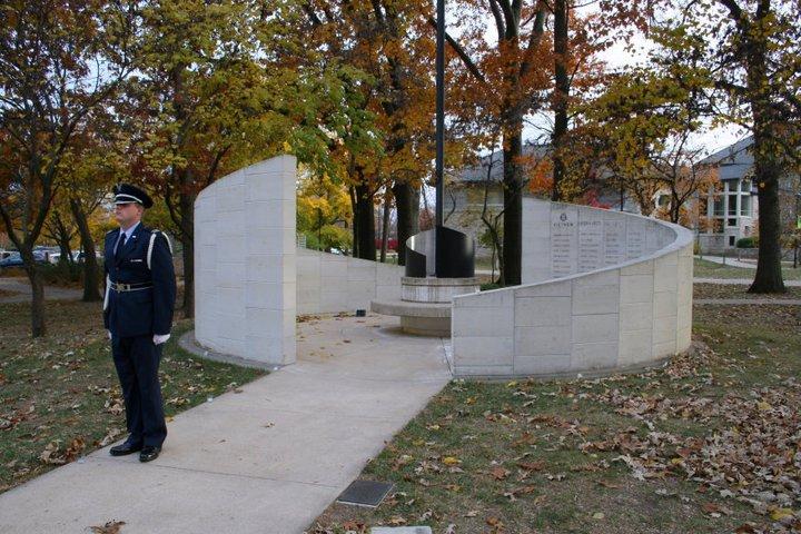 Aaron on guard duty at the Viet Nam War Memorial at Kansas State University, Veteran's Day 2010. He is so proud of his success in AFROTC. He will be commissioned a 2nd Lt. on his 22nd birthday, May 13, 2011.