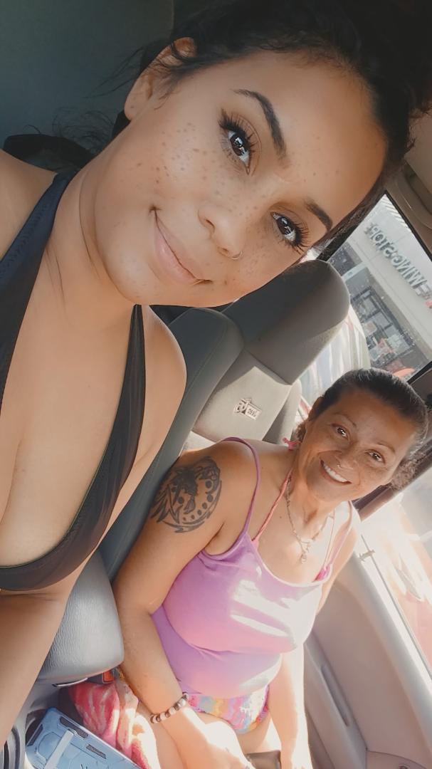 Me and Sam going to the pool