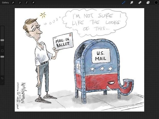 The GOP on mail-in balloting...
