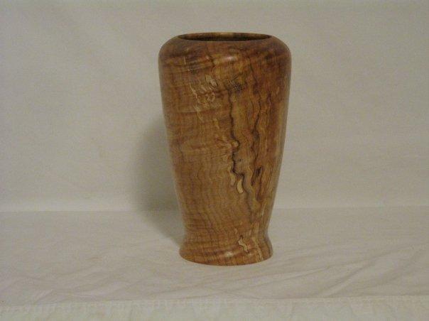 Figured maple vase