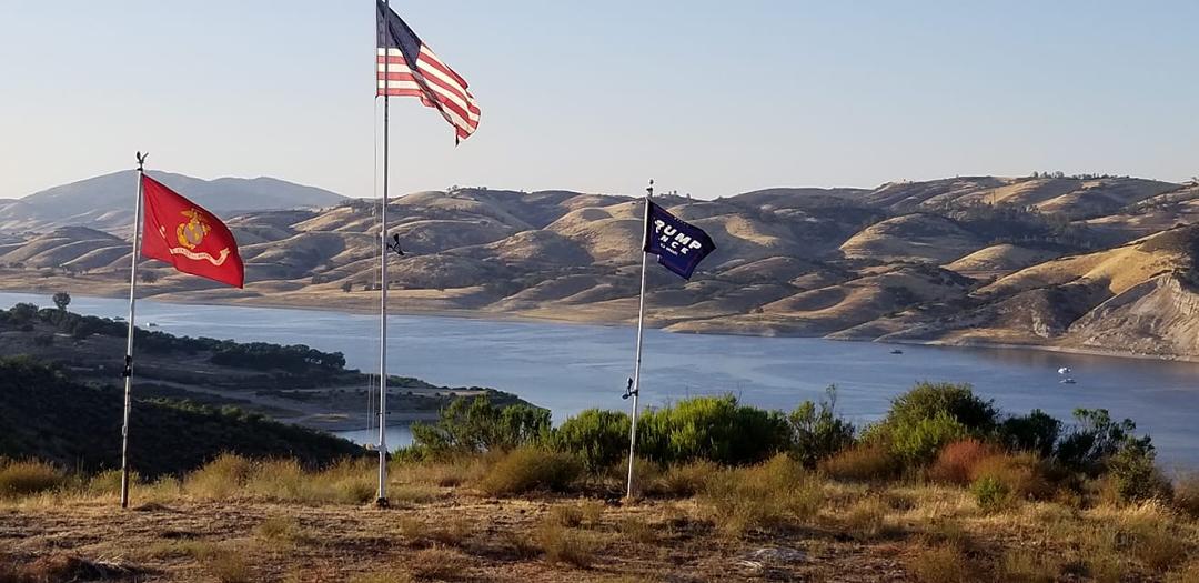These are my flags that fly over my ranch now and forever AMEN GOD BLESS AMERICA