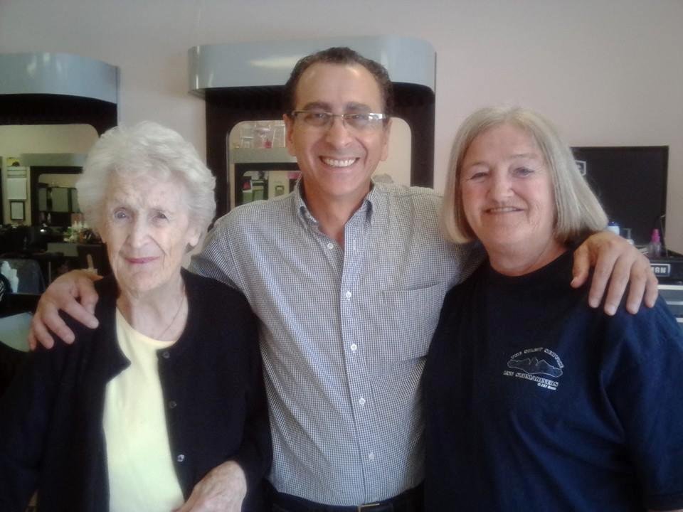 Mom and me and raphael after hair cuts