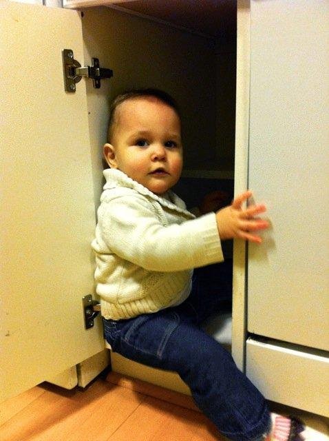 14 month old Evelyn's favorite perch.