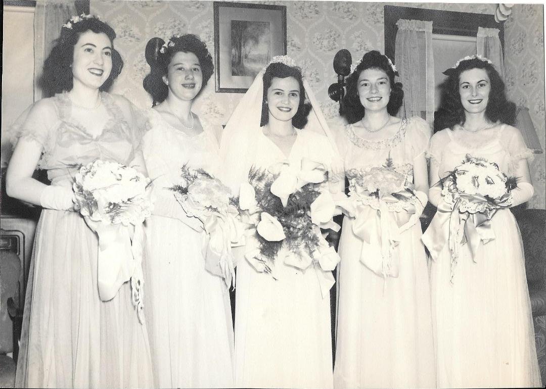 She was also in her cousin Miriam's wedding in 1943.