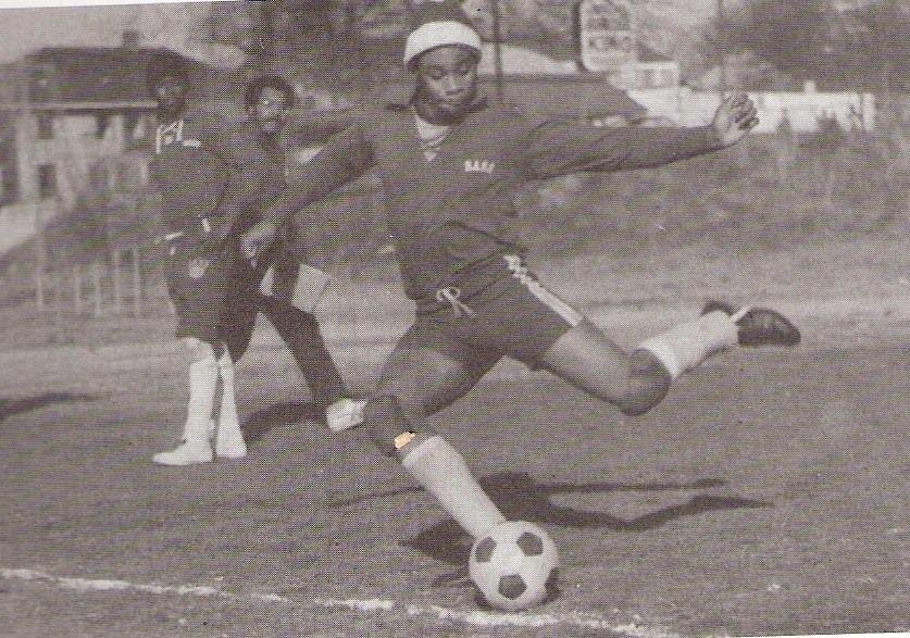Bass High Super Soccer players Scottie and Daryl, 1970's.