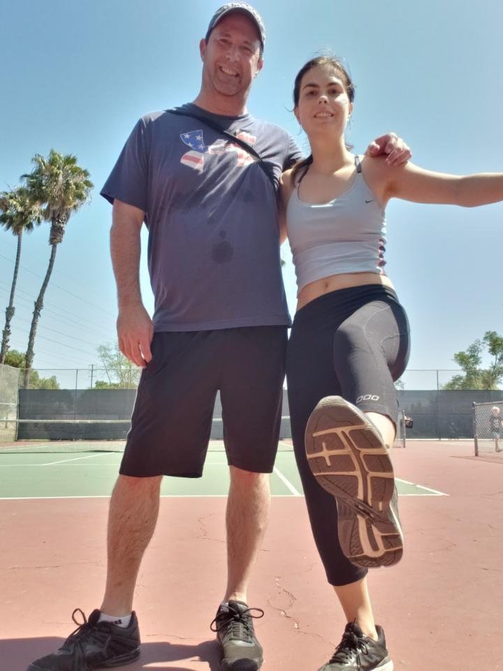 Let the old man win a set on Father's Day? Lauren Neach says, "No thanks!!"