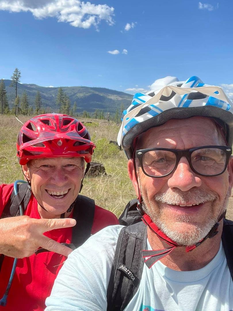 Mountain Biking with my friend Logr in the mountains near Spirit Lake recently. Logr is a rugged, experienced biker and I (city boy) kept up pretty well even when he veered off the trail
