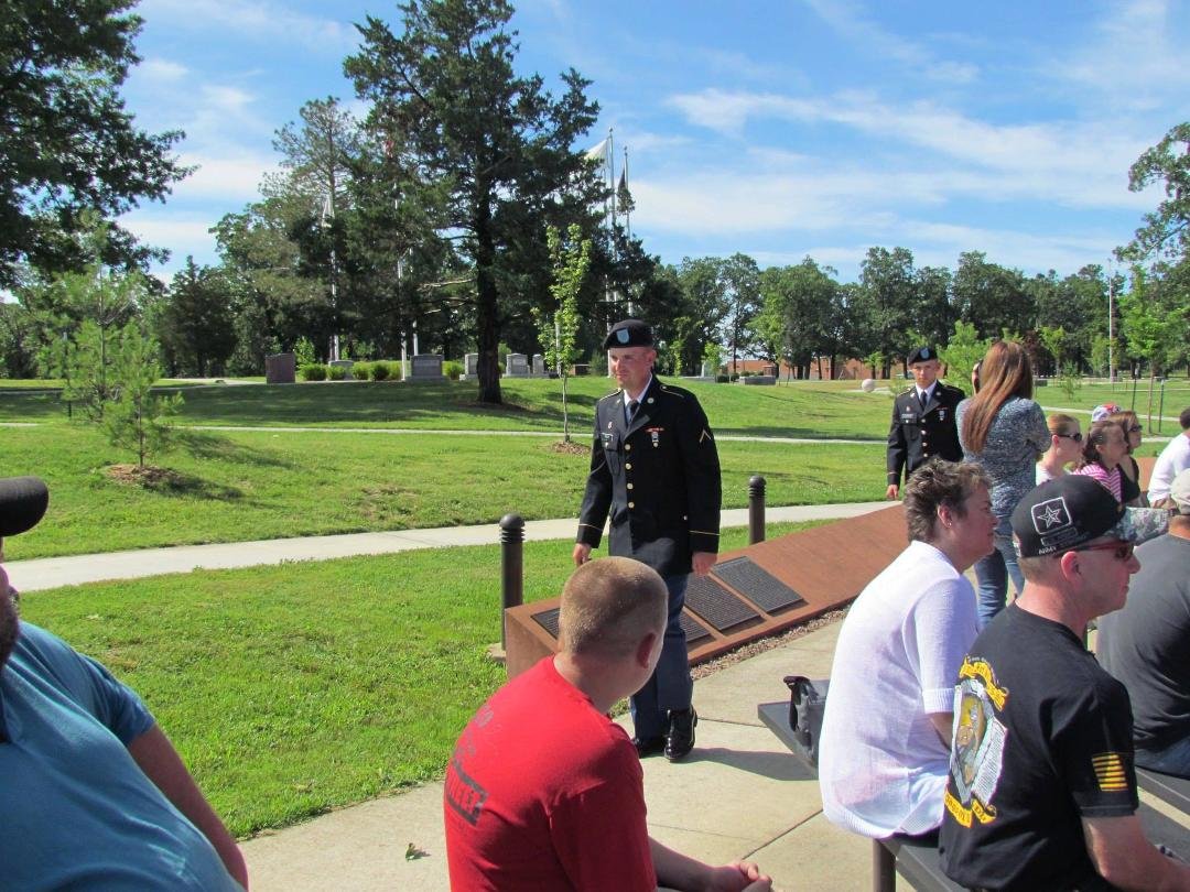 Brad's graduation from AIT. The look on his face when he saw his wife. He was surprised big time. Sweet.