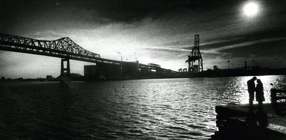 1967 - Admiral's Hill in Chelsea with the Tobin Bridge in the background.