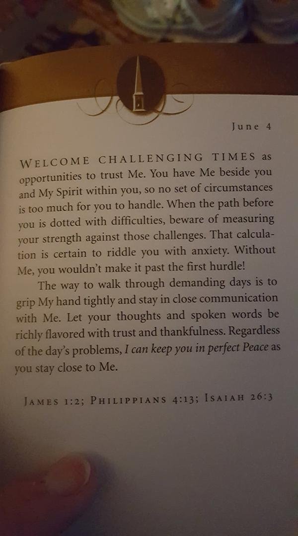 Today's reading from Jesus Calling.

Lord, let me continue to focus on you.