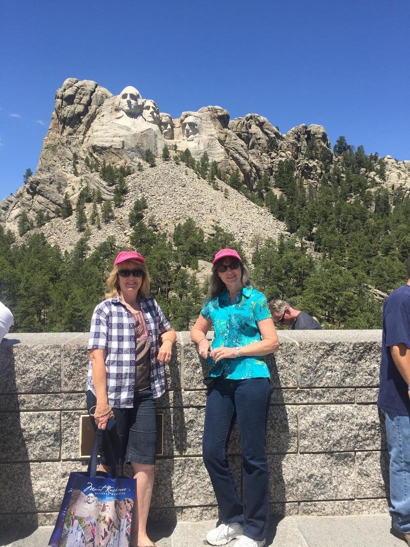 Barbara & Carol at Mount Rushmore. Nice