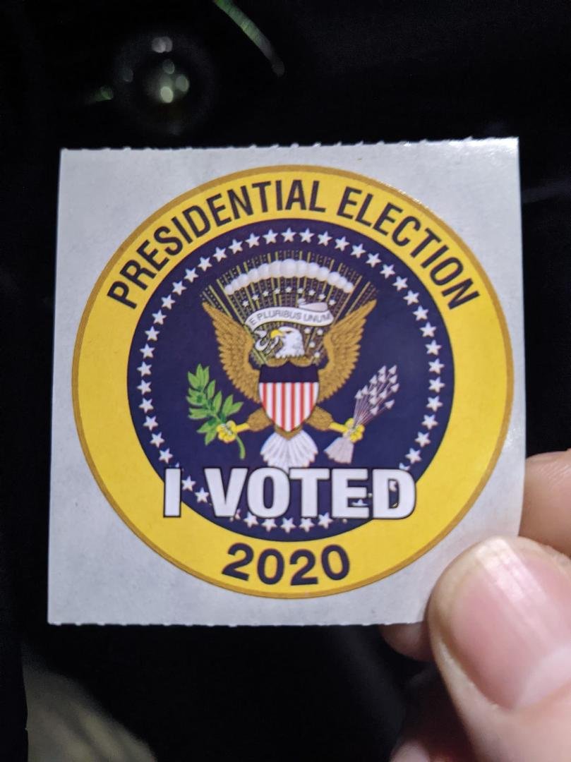 #IVoted2020 First vote since I voted for Nader in 2000. I feel good about this one.