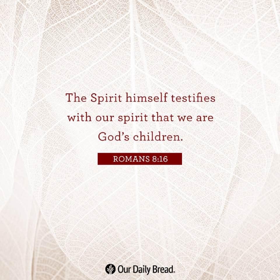 The Spirit himself testifies with our spirit that we are God’s children. Romans 8:16
Regardless of how you may feel about tattoos, Isaiah 44 speaks metaphorically about people writing something on their hands: “The Lord’s”