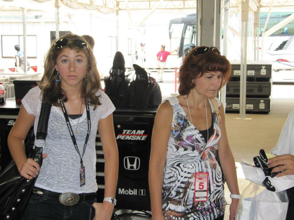 Haning out in the Paddock area.