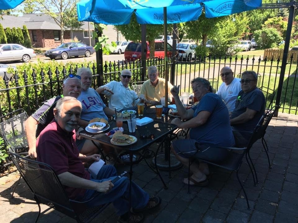The Wilson Guys...clockwise from left: John Bechtolt, Allan Berg, Rich Mayo, Ron Lunceford, Bill Dowling, Jim Dupree, Doug Henshaw, Scot Ellis.