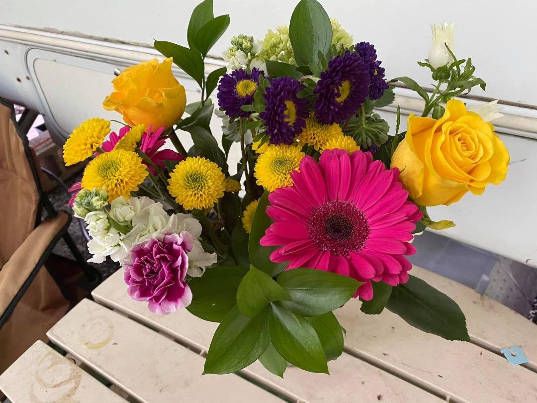 Flowers from Derrick and Katie Ruud Bogue.