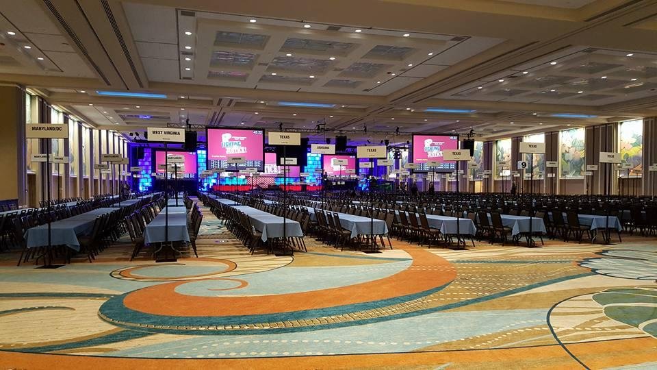 Seating for 2249 delegates at the 23rd Biennial National Convention APWU