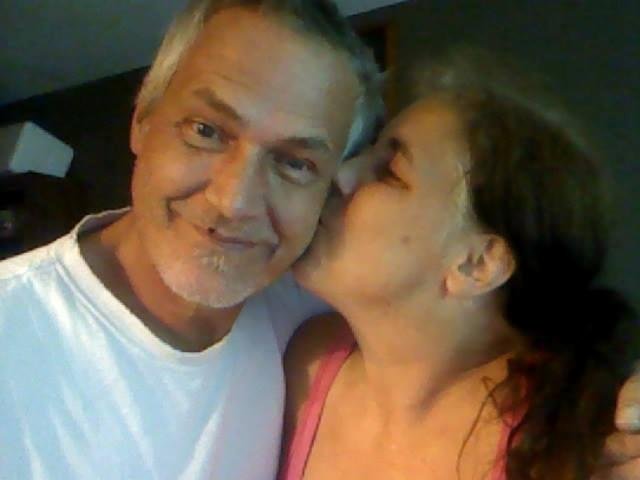 me and hubby.. i kiss him back.