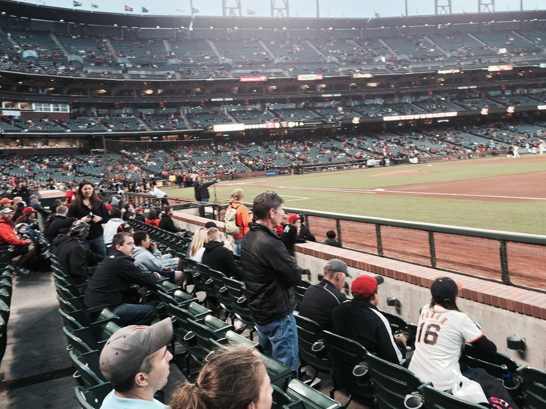 View of Giant's game tonight with brother Josh.
