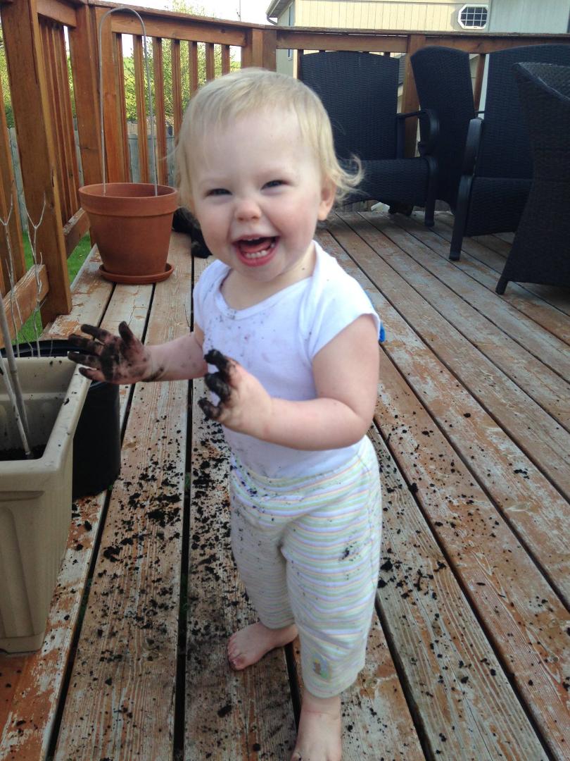 Oh Joy, my granddaughter loves to play in dirt.