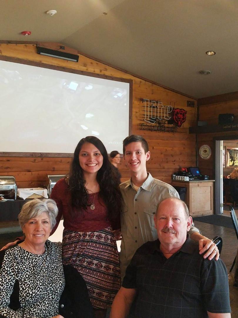 Aunt Vicki and Uncle Ken with Tanner and Celeste