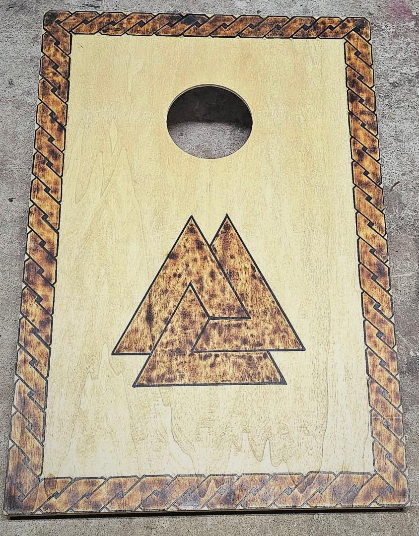 Made a set of custom corn hole boards...put your orders in folks..