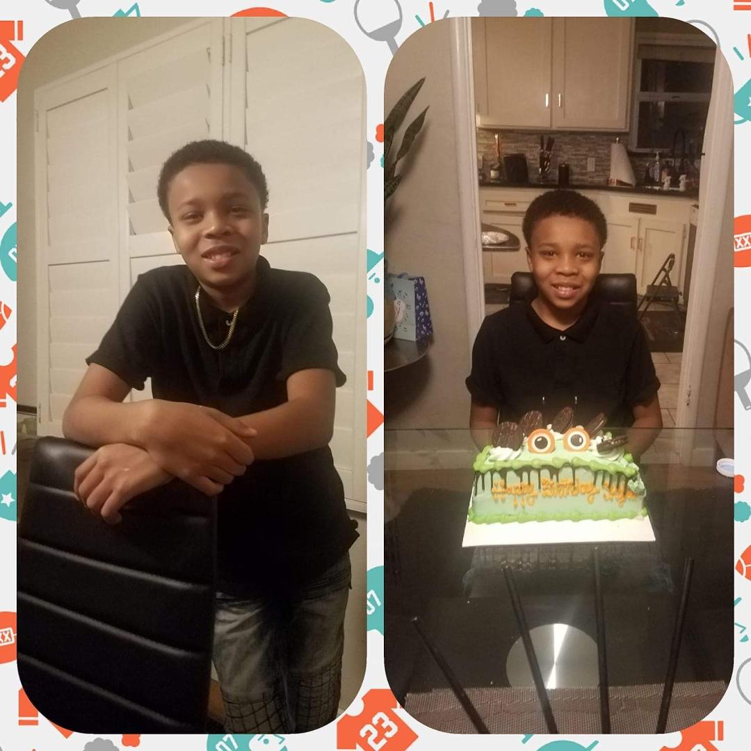 Happy 11th Birthday to my Grandson Skylar ♥️🖤💚
