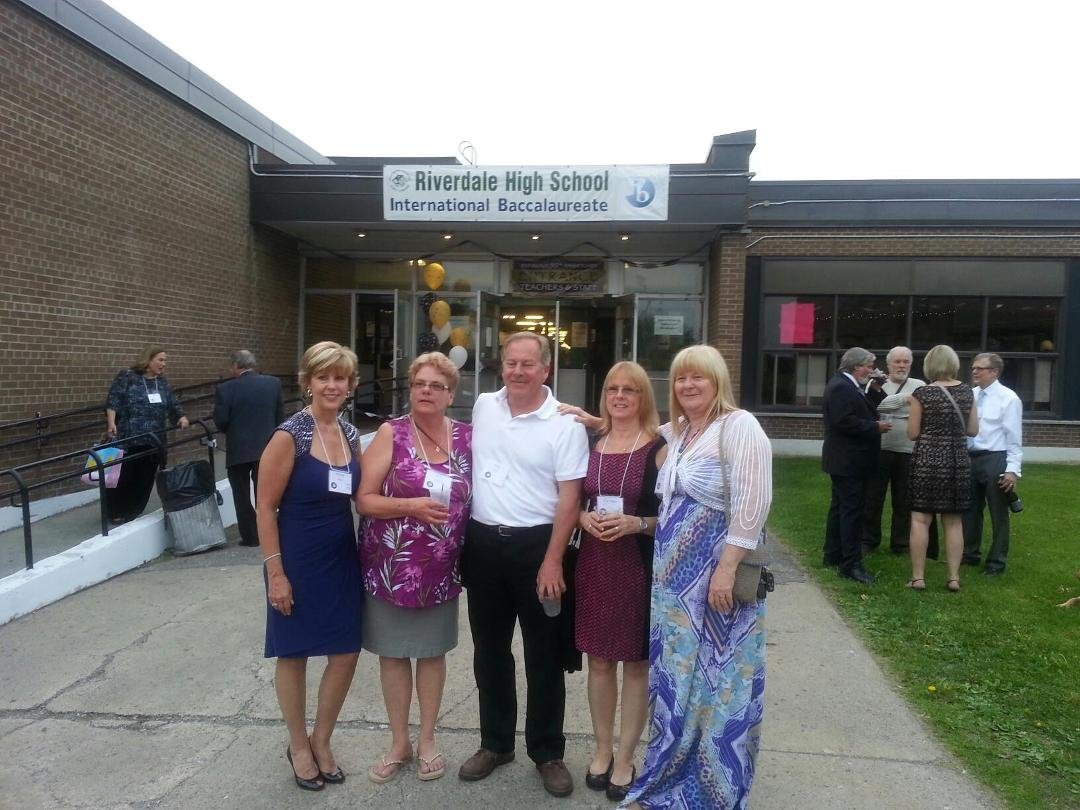Wendy, Barb, Tony, Colleen, Sandy at Riverdale reunion