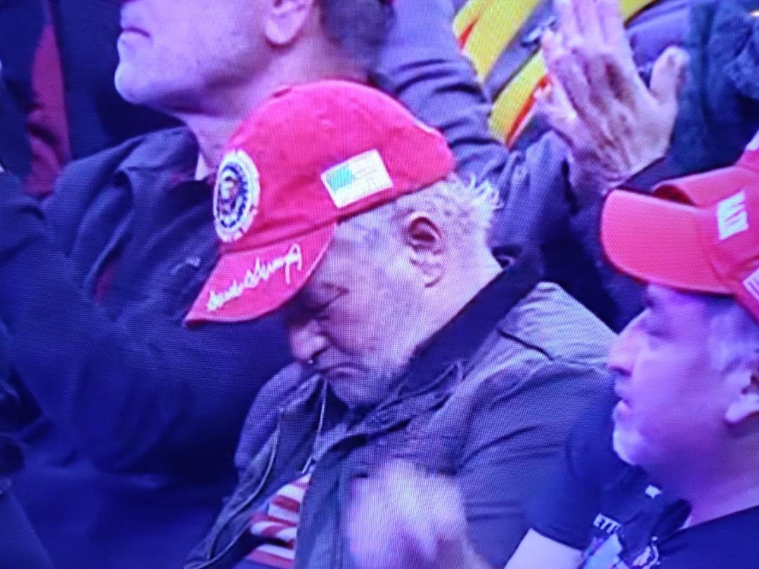 Biden in disguise at Trump's inauguration.