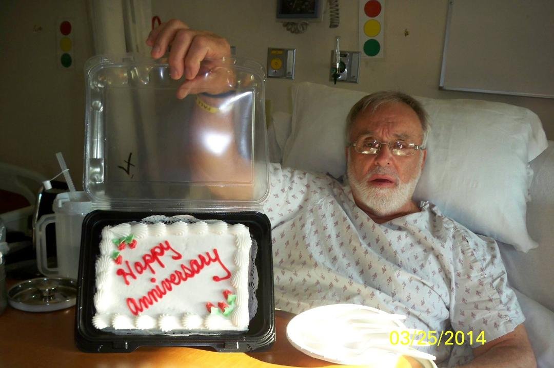 The cake Michele had the hospital cafeteria make for us
