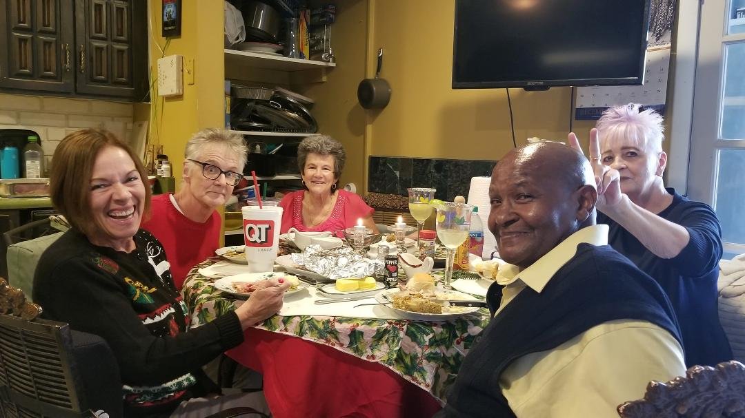 Christmas dinner with friends