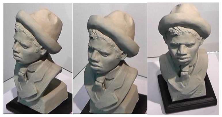 Clay bust of my maternal grandfather, Robert Gus Martin