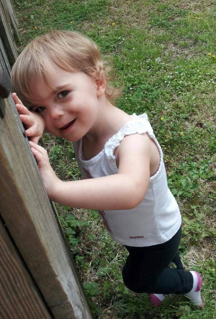 Zoe playing hide and seek