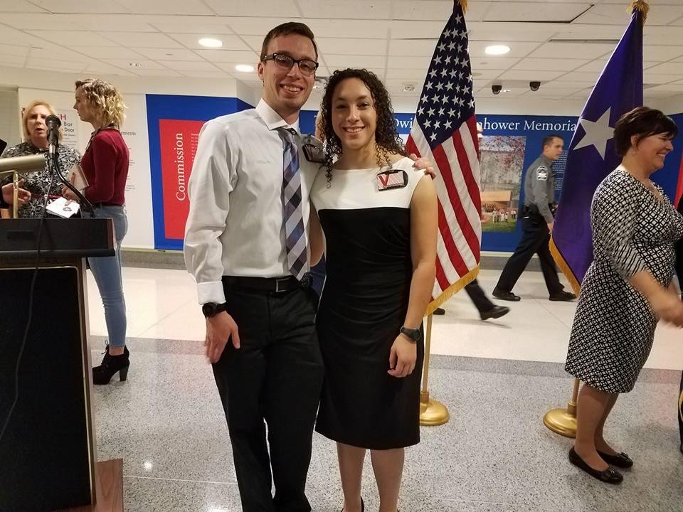 Drew and Rebecca at Jack's Promotion at the Pentagon.