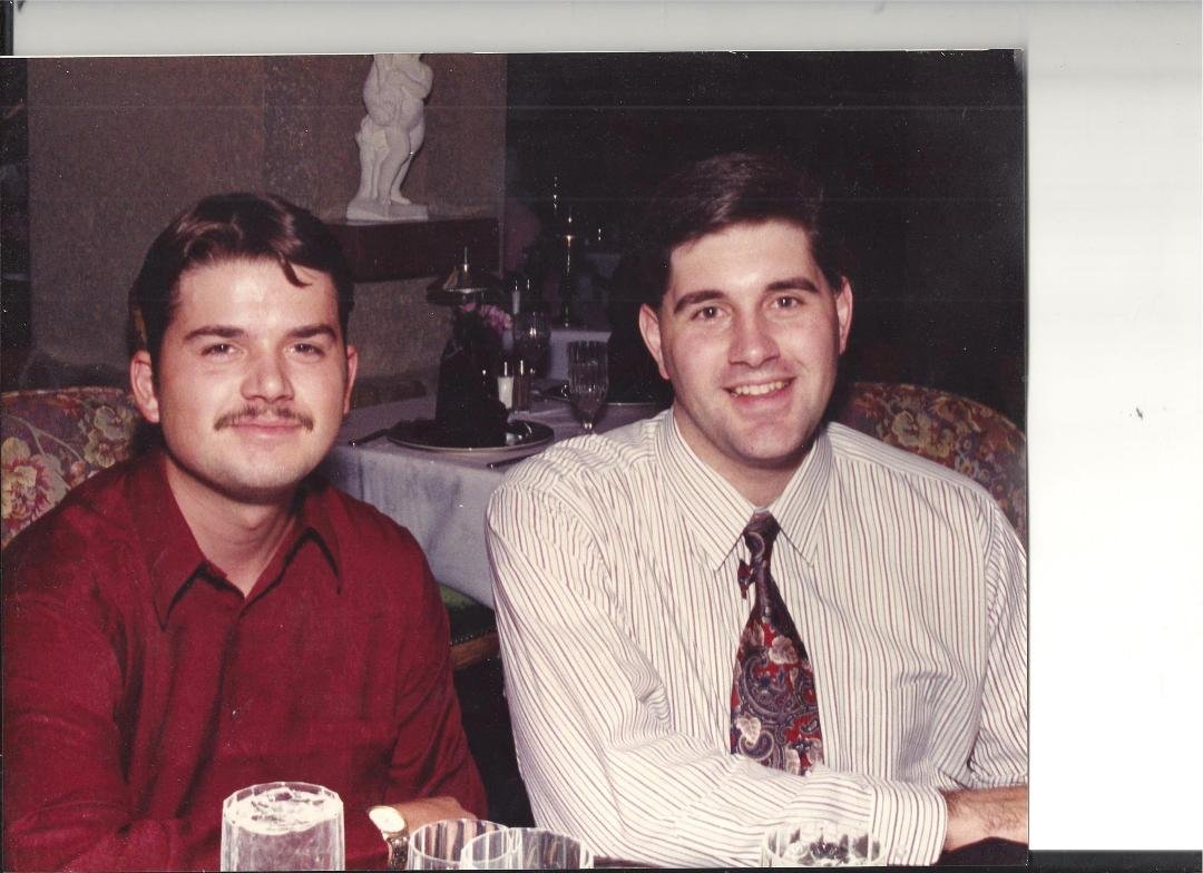 Mark and I at the Camelot Restaurant in the Excalibur Hotel and Casino around 1995