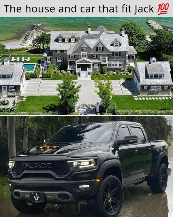 Yep, house on beach with pool and garages for the trucks